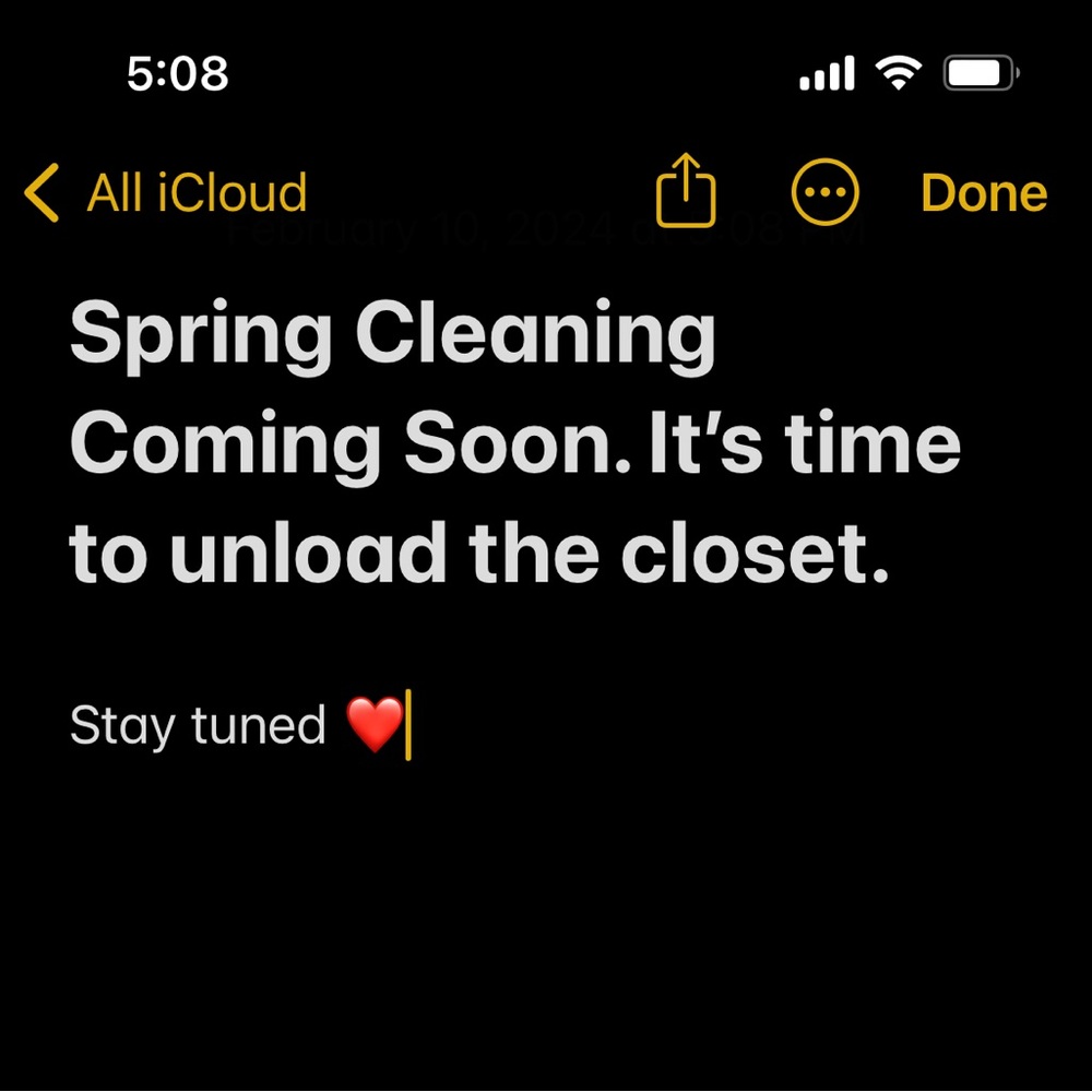 Spring Cleaning Coming up!!